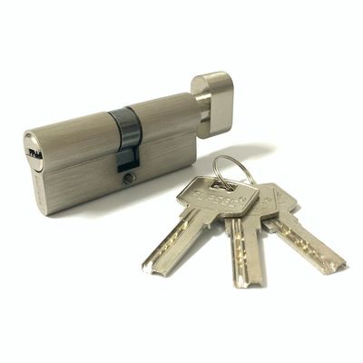 calidad  Single Open Brass Cylinder Lock Custom Size One Side Key Cylinder Silver fábrica