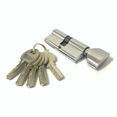 Cerradura de cilindro único de plata 70 mm Cerradura de cilindro con pines de latón o pines de hierro