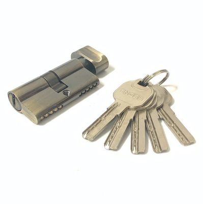 Cerradura de cilindro de zinc de 60 mm cilindros de perfil euro abiertos únicos con llave de latón o hierro