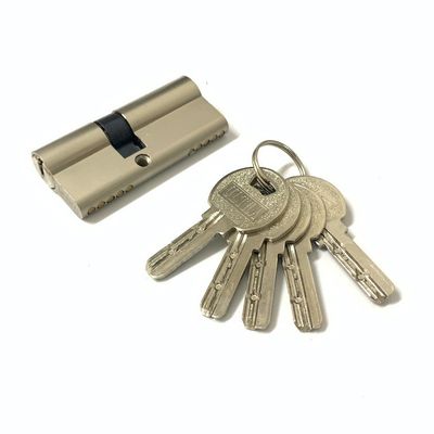 Tamaño personalizado cilindro de doble bloqueo aleación de zinc Euro cilindro 70mm con llave de latón o hierro