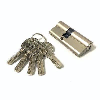 Tamaño personalizado cilindro de doble bloqueo aleación de zinc Euro cilindro 70mm con llave de latón o hierro