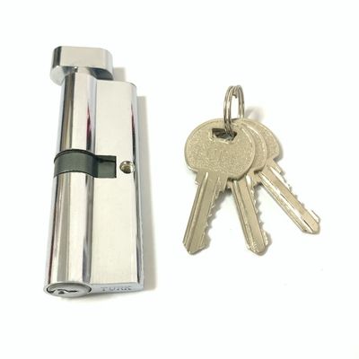 Cerradura de cilindro echada a un lado de plata de una sola cerradura de cilindro de 90 mm con llaves