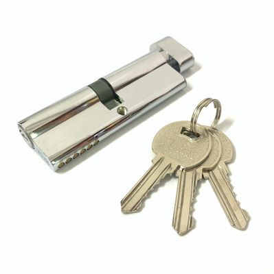 Cerradura de cilindro echada a un lado de plata de una sola cerradura de cilindro de 90 mm con llaves