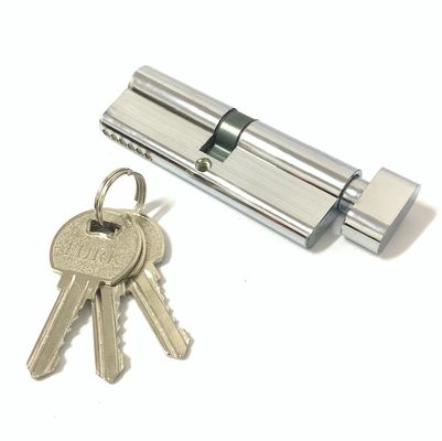 Cerradura de cilindro echada a un lado de plata de una sola cerradura de cilindro de 90 mm con llaves