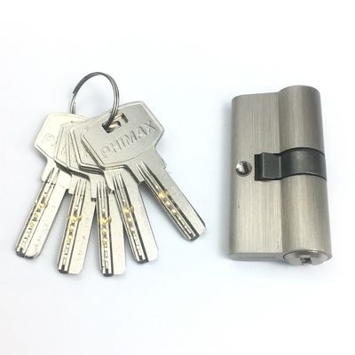 Bloqueo de doble cilindro de seguridad de puerta de plata Bloqueo de cilindro 60 mm