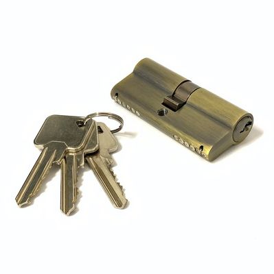 Cerradura de cilindro Euro de latón 70 mm Cerradura de cilindro de doble cara personalizada