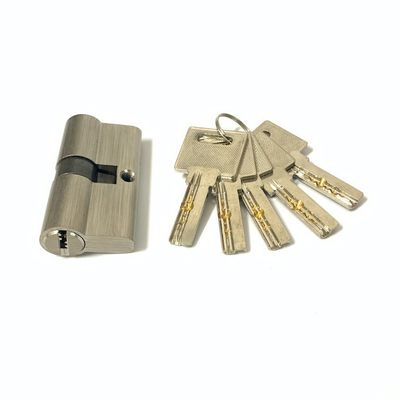 Tamaño personalizado cilindro de aluminio de latón de 60 mm cerradura de cañón de puerta con llaves