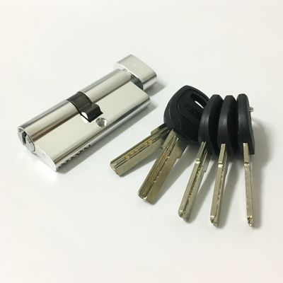 Cerradura de puertas de latón de aluminio cilindro de apertura única de 70 mm cilindro cerradura de puertas tamaño personalizado