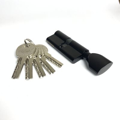 70 mm cilindro de zinc de latón puerta de cilindro de bloqueo de apertura única negro con núcleo de zinc sólido