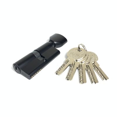 70 mm cilindro de zinc de latón puerta de cilindro de bloqueo de apertura única negro con núcleo de zinc sólido