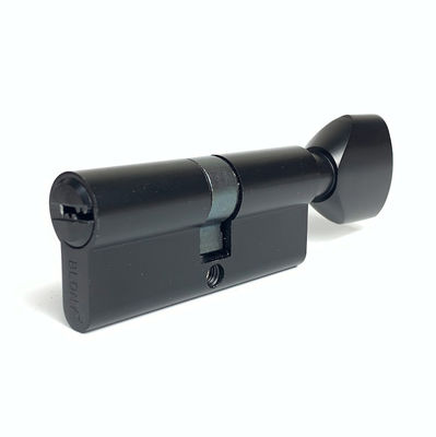 70 mm cilindro de zinc de latón puerta de cilindro de bloqueo de apertura única negro con núcleo de zinc sólido