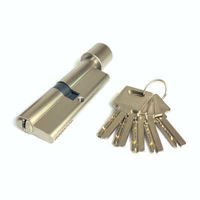 Cerradura de cilindro de latón de 85mm, cerraduras de puerta de cilindro abierto individuales, plata