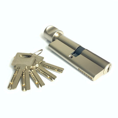 Cerradura de cilindro de latón de 85mm, cerraduras de puerta de cilindro abierto individuales, plata